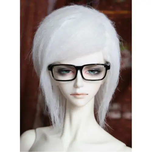 

[wamami] Fashion White Middle-Long Wool Wig Hair 1/4 MSD DOD DZ BJD Dollfie 7-8"