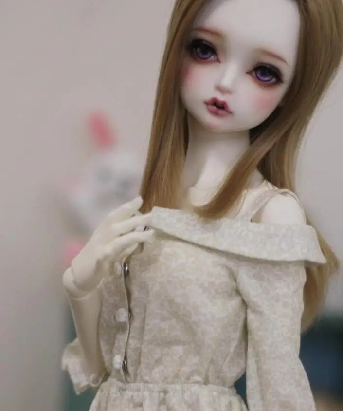 New 1/3 SD DD BJD Smart Doll Clothes Cute greyish white Condole belt Dress/Skirt 
