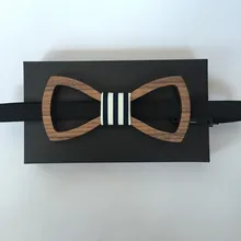 Забавные романтические мужские галстуки для отдыха деревянный лук галстук бабочка с подарочной коробкой Свадебный галстук-бабочка