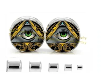 

Wholesale stainless steel no screw eye image ear expander ear plug body jewelry 60pcs/lot 6-25mm NJSD-035