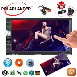 2 Din 7 дюймов hd-навигатор для автомобиля MP5 MP4 плеер Bluetooth 4,0 вызовов без задержки USB/TF/FM/Auxin поддерживает Зеркало Ссылка для телефонов на базе