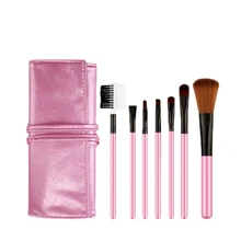FGHGF Professional Pro 7 Pcs/Sets Eye Shadow Foundation Eyebrow Lip Brush Makeup Brushes Comestic Tool Make Up Eye Brushes Set beauty and the beast rose flower makeup brushes professional 5 pcs sets metal hand wand eye shadow lip brush makeup brushes
