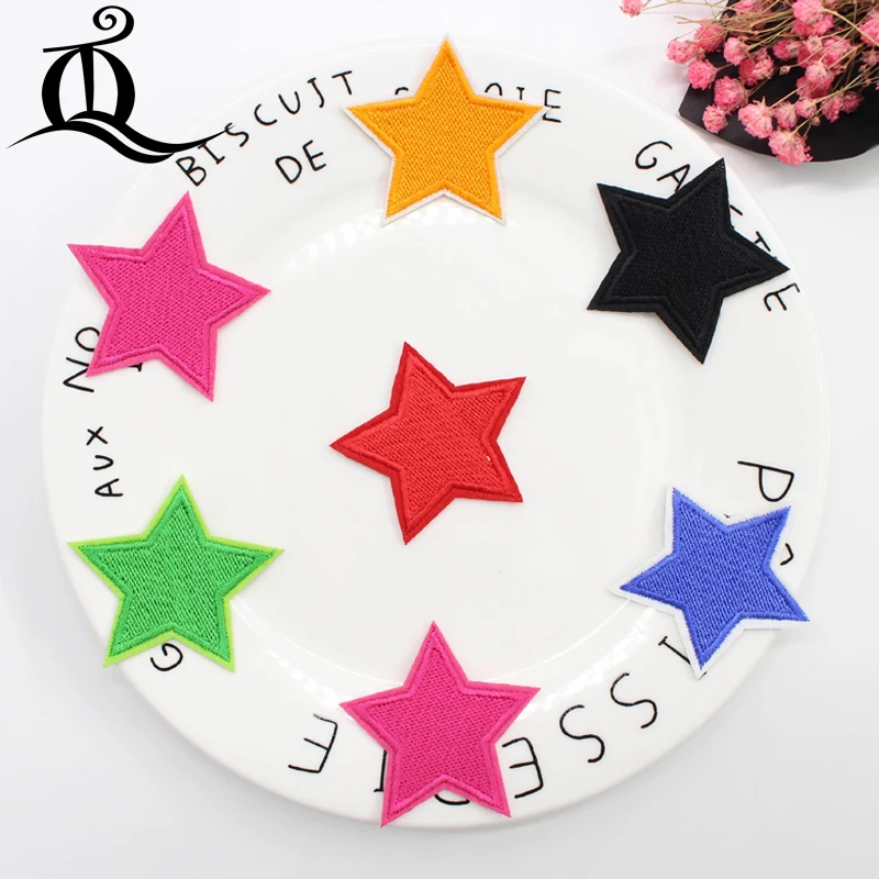 

6pcs Mixed beautiful stars Patches For Clothing Jeans Jacket Kids Patches Stripes Stickers For Clothes Decoration E16