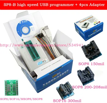 

SOFI SP8-B high speed usb programmer+4cs adapter (93/24/25/BR90/ flash eeprom), over 5000 chips have also SP8-A SP8-F SP16-B
