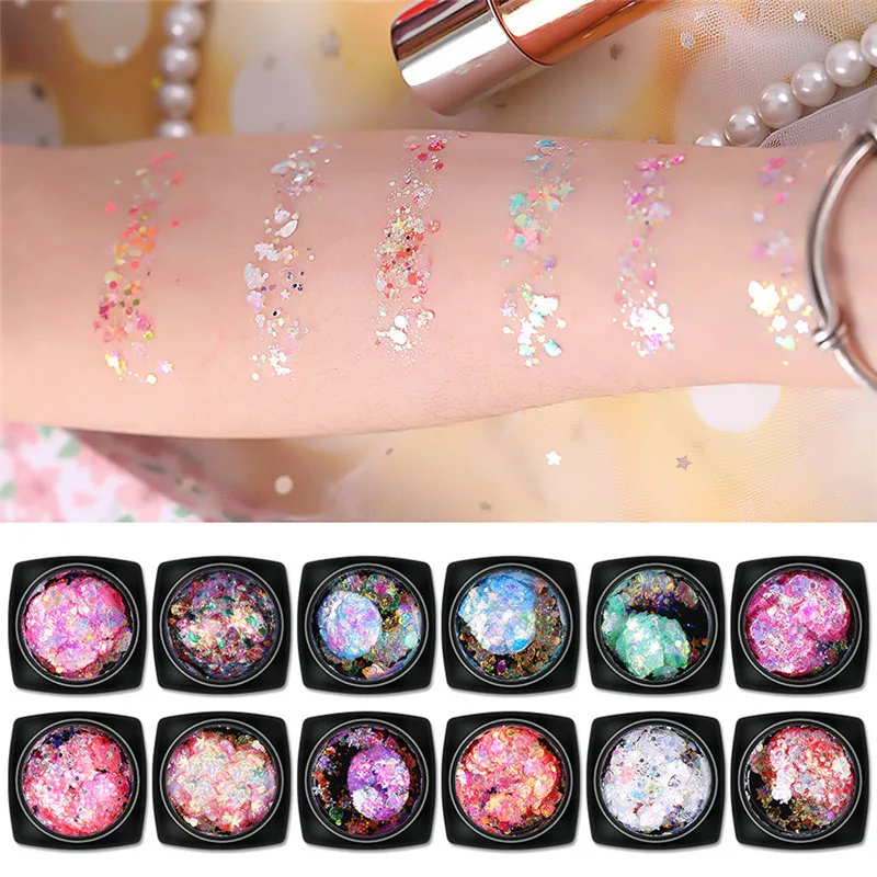 Matte Glitter Shimmer Powder Lips Nails Body Eye Shadow Shining