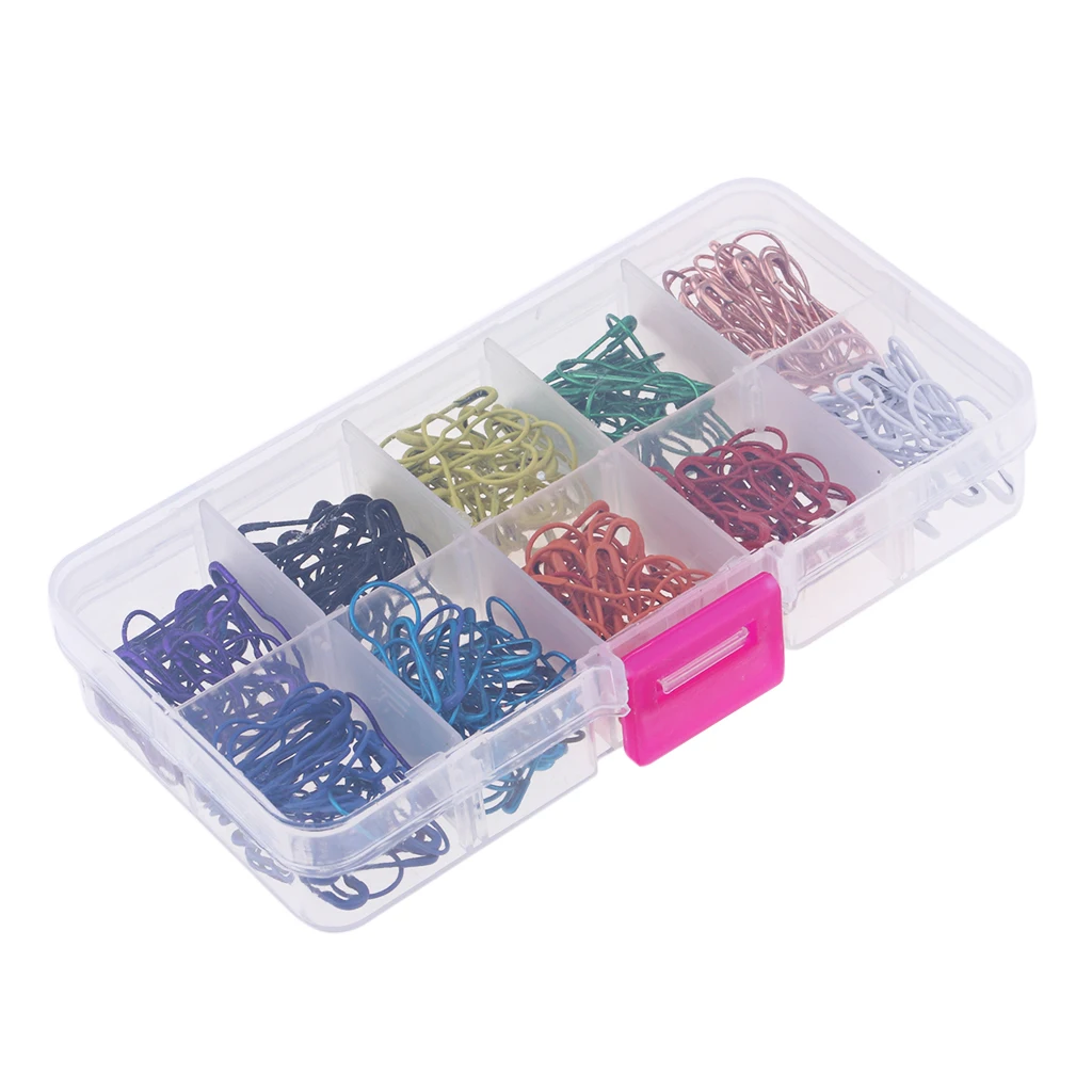 300 Piece / Box Mixed Color Gourd Safety Pins Metal Calabash Shaped Fastener Knitting Cross Stitch Marker Label Clips