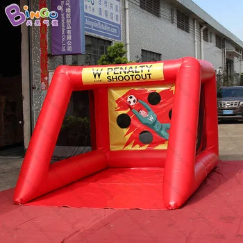 

portable shoot out football soccer game, PVC high quality inflatable soccer goal-toy