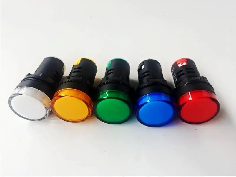 AD16 22D/S светодиодный индикатор питания 22 мм AC/DC12V|Световые индикаторы| |