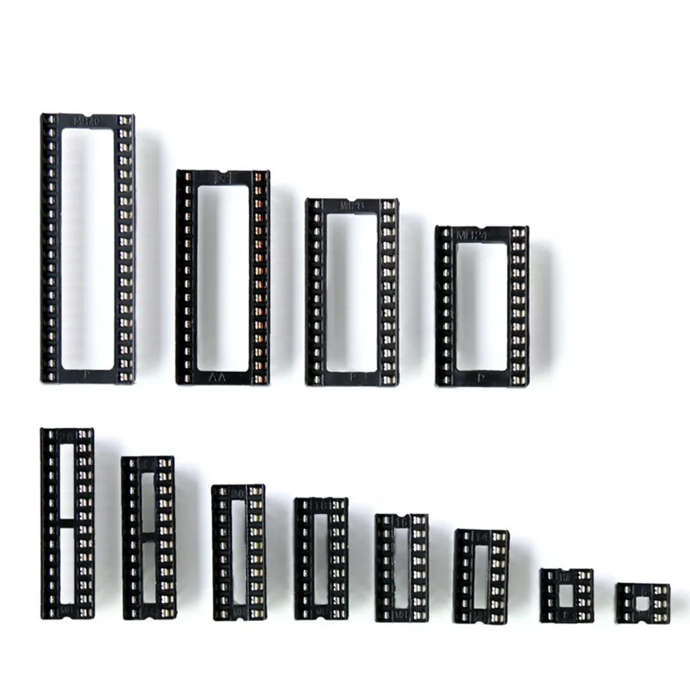 100 шт. IC розетка DIP6 DIP8 DIP14 DIP16 DIP18 DIP20 DIP28 DIP40 разъем гнездовой адаптер паяльная 8 14 16 18 20 24 32 40P|Соединители| |