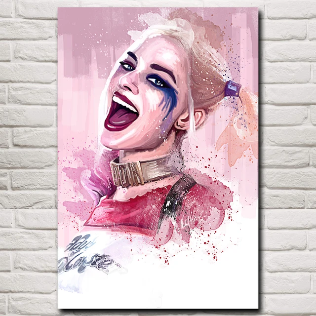 Suicide Squad Margot Robbie Harley Quinn Film Art Silk Poster Home Decor Painting 12×18 16X24 20×30 24×36 Inches Free Shipping