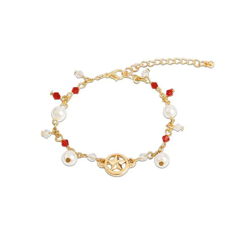 

1 Pcs Kawaii Anime Card Captor Sakura Kinomoto Star Bracelet Cosplay CardCaptor Sakura Accessories Jewelry Gift Toys