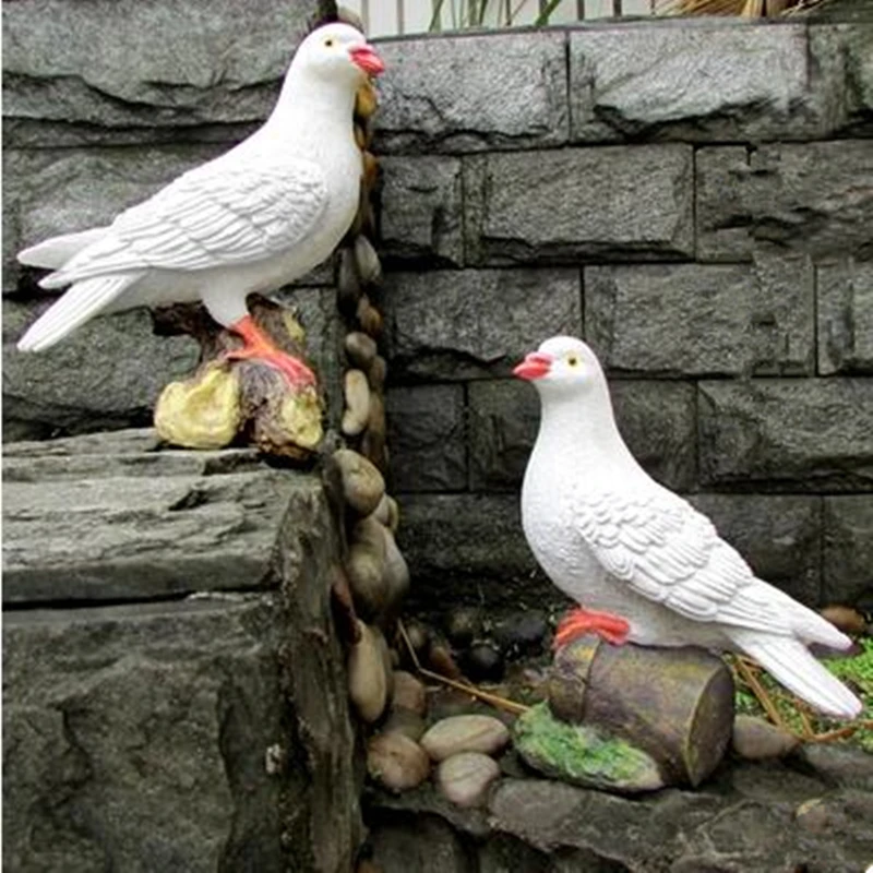 

Resin bird crafts, simulation dove, garden decorations, garden landscape decoration