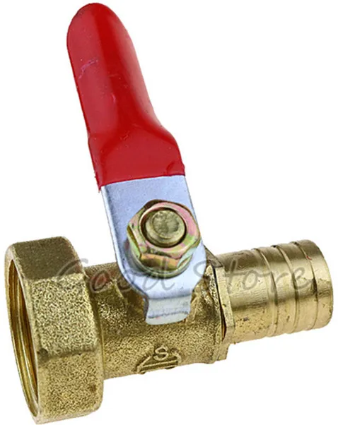 

1/8'' 1/2'' 1/4'' 3/8'' Female Thread Connector Joint Copper Pipe Fitting Coupler Adapter Brass Barbed ball valve