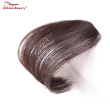 Аккуратные передние Толстые Накладные пристегиваемая челка на челки накладные волосы с высокой температурой синтетические волосы настоящая бахрома кусок золотой красоты