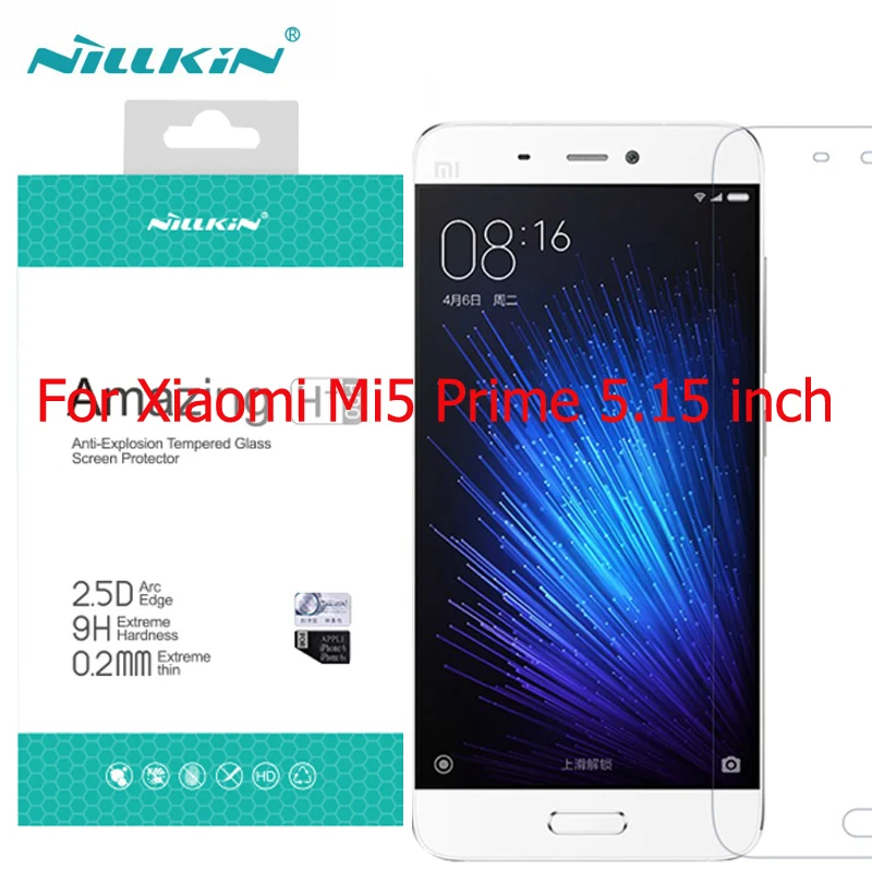 For Xiaomi Mi5 Prime 5.15&quot Tempered Glass Nillkin Amazing H H+Pro Anti-Explosion Screen Protector for Retail Package | Мобильные