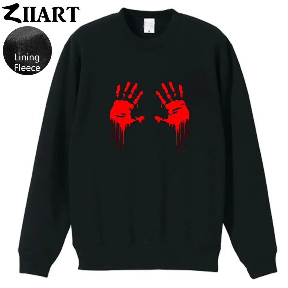 Флисовый свитшот с принтом Walking Dead Zombie и Bloody Hands для мальчиков одежда пары
