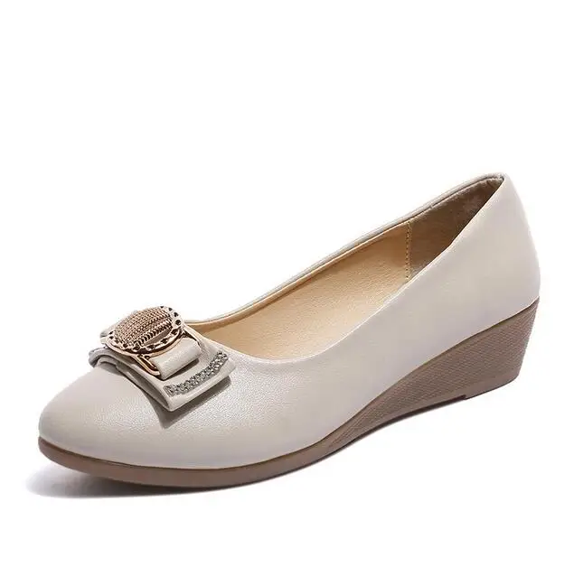 

2019 spring new women shallow mouth Leather shoes zapatos mujer woman soft pu casual shoes sapatos lady slip on Flat shoes