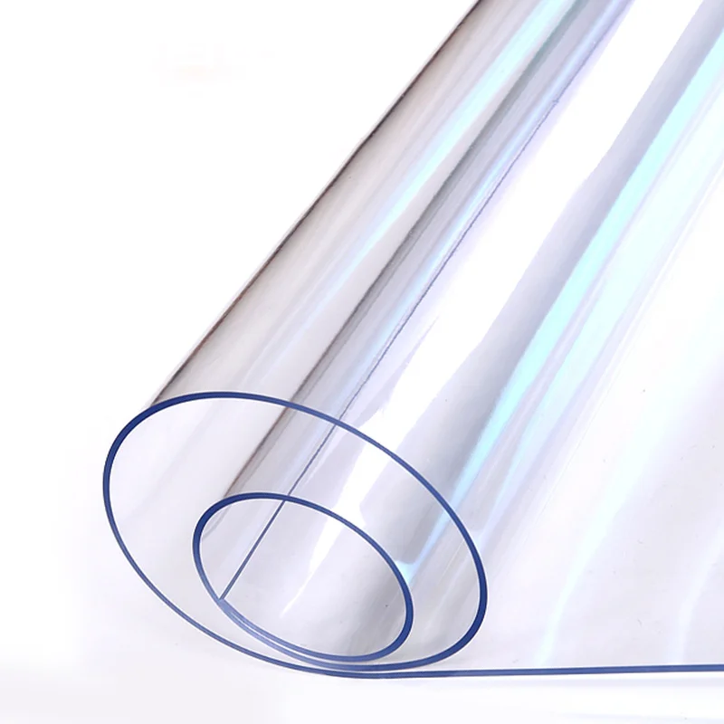  2019 new arrival transparent pvc table cloth 1.0mm/1.5mm/2mm/3.0mm thick soft glass crystal board p