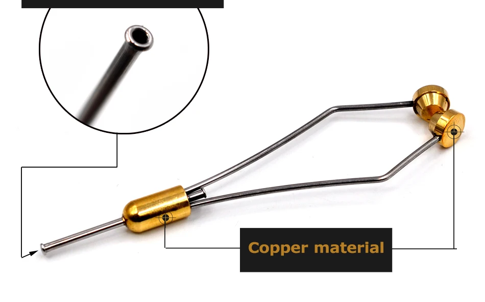 MNFT 1 шт. рыболовные приманки латунный держатель катушки для большого пальца держатель катушки с цилиндрической головкой для завязывания мух или завязывания мух