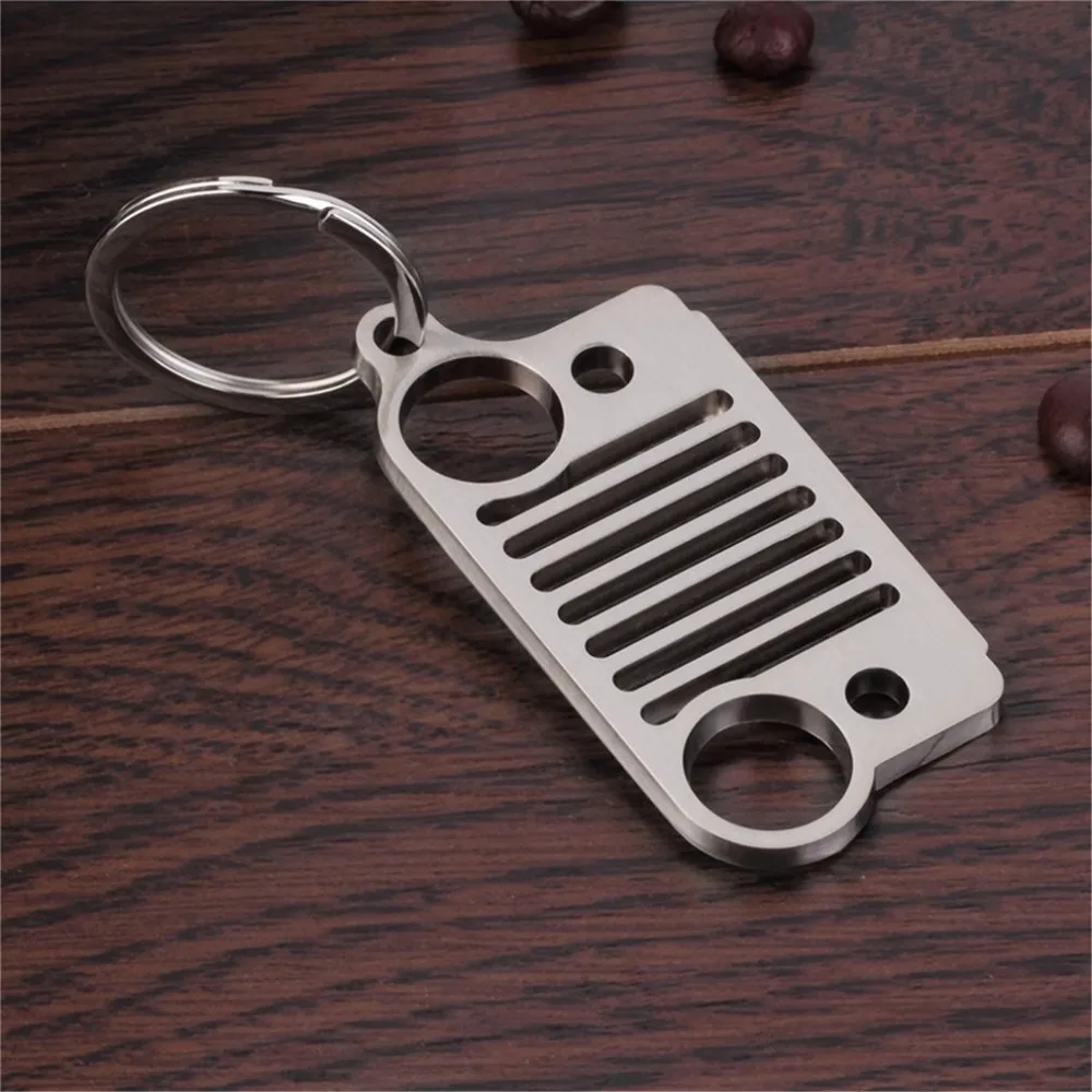 Portable Stainless Steel Unique Design Jeep Grill Key Chain KeyChain