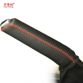 

Yuji-Hong Car Handbrake Covers Case for Volkswagen VW Jetta MK5 Sagitar 2012-2017 Genuine Leather Auto Cover Car-styling Black