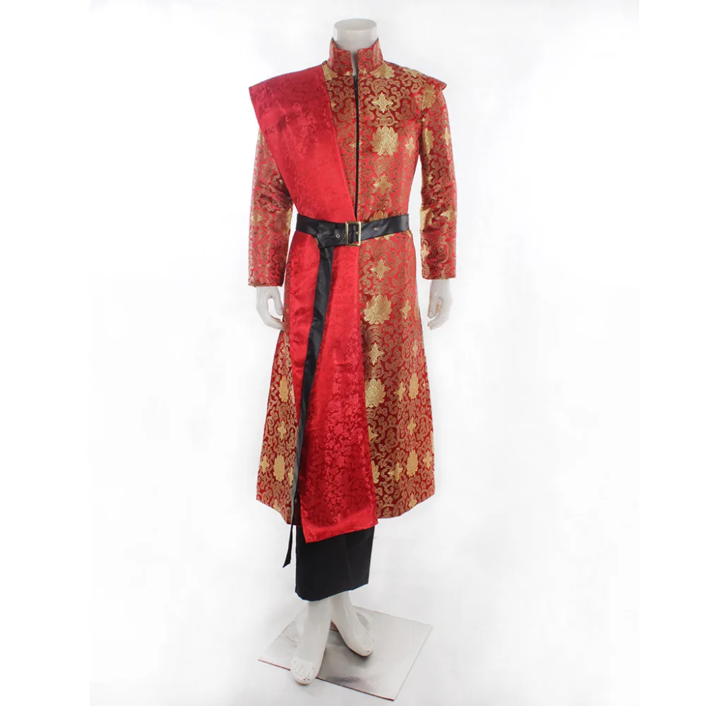 

Game of Thrones King Joffery Cosplay Costume Prince Costume Red Color For Adult Men Halloween Party Cosplay Clothing