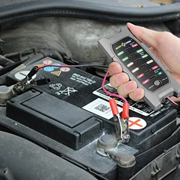 

Battery Tester Car Battery Tester Alternator Tester Test Equipment Detect Battery Power DC 12V Check the Loading Capacity BI009