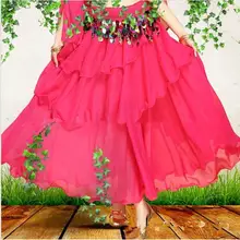 Женская одежда для танца живота платье спиральная юбка gypsy длинные юбки танец живота торт юбка индийская шелковая юбка для продажи