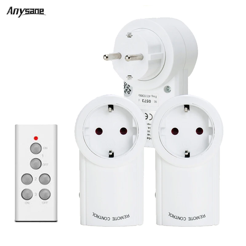 

Universal Wireless Remote Control Power Socket Outlet For Household Appliances EU Socket Plug 433MHz Learning Control Controller