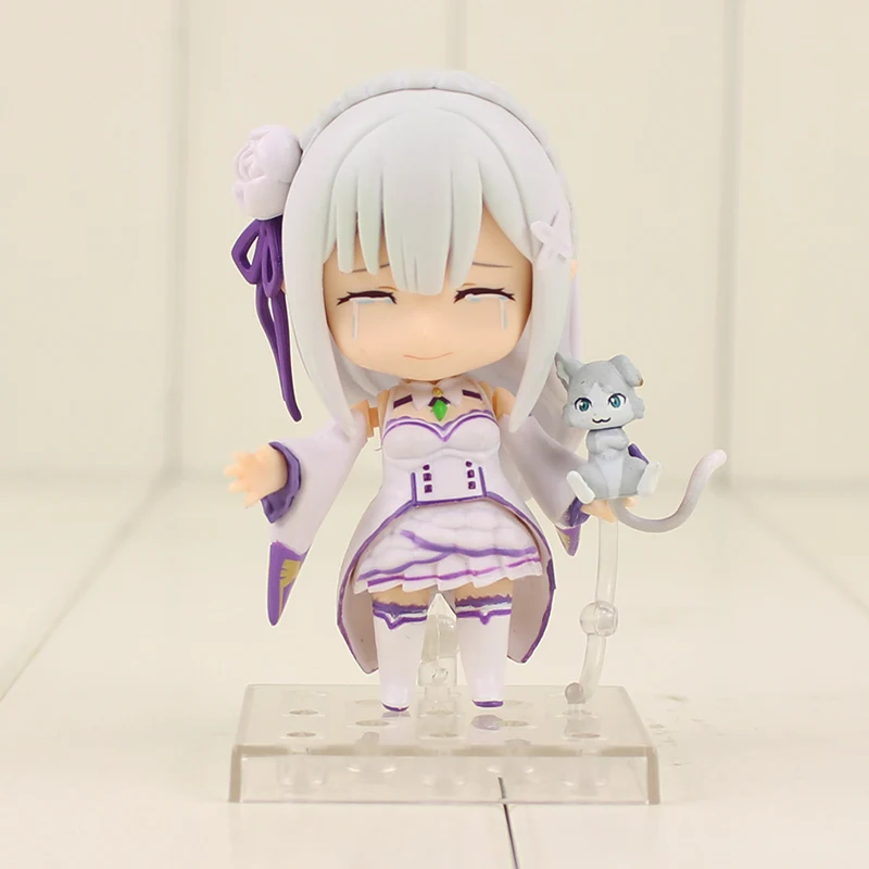 Высота каблука 10 см версии аниме Re: жизнь в другой мир от нуля Nendoroid 751# рисунок Emilia фигурка из ПВХ, Коллекционная модель