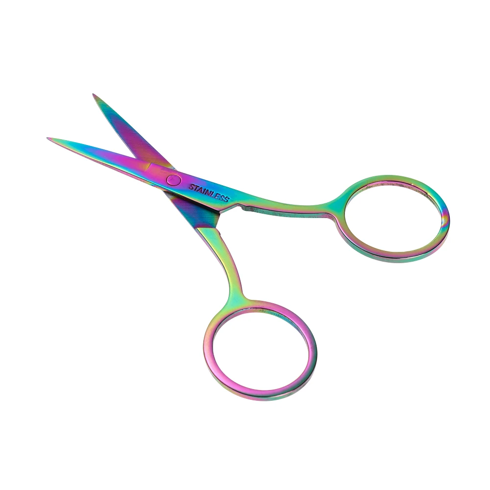 

1PCS Stainless Steel Eyebrow Scissors Cut Manicure Trimming Nose Hair Trimming Makeup Tool With Sharp Head Cosmetic Accessories