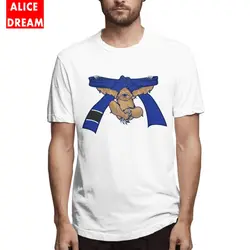 Повседневная футболка с принтом ленива джиу джитсу, BJJ, синяя футболка с поясом, Мужская Новая футболка с короткими рукавами, 100% хлопок, S-6XL