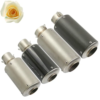 

51mm60mm Inlet Motorcycle Exhaust Carbon Fiber Stainless Steel Motorcycle Exhaust Pipe Muffler Motorbike Exhaust Pipes SC002