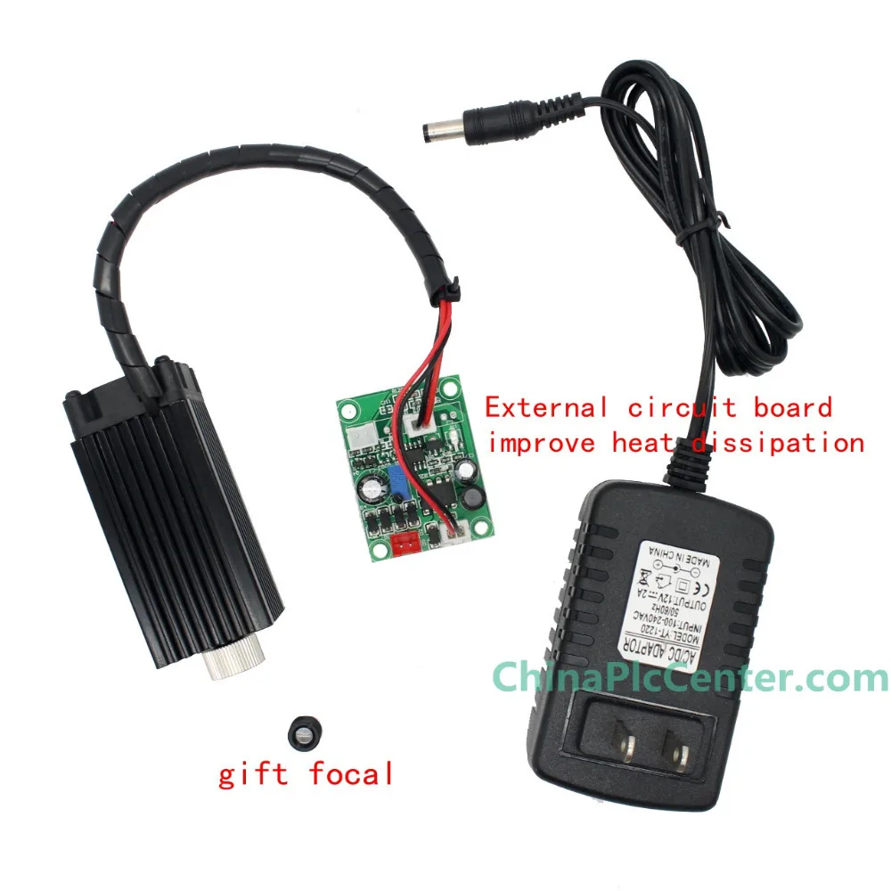 

12V Laser 445nm High-power blue laser light module Focusable Engraving 1.6W