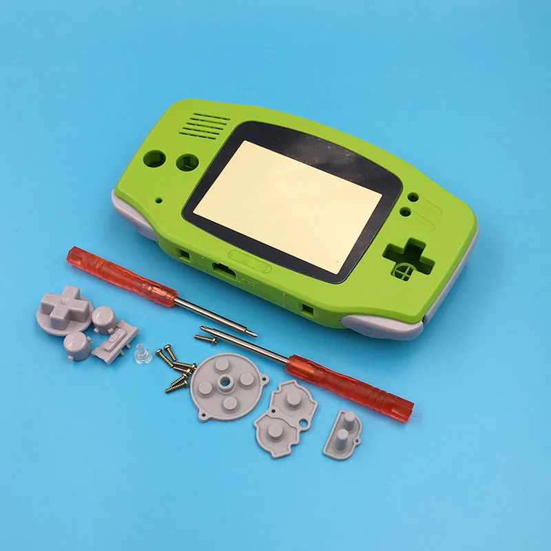 Для Gameboy Advance Shell полный корпус оболочка корпуса для Nintendo GBA Корпус чехол - Цвет: Green