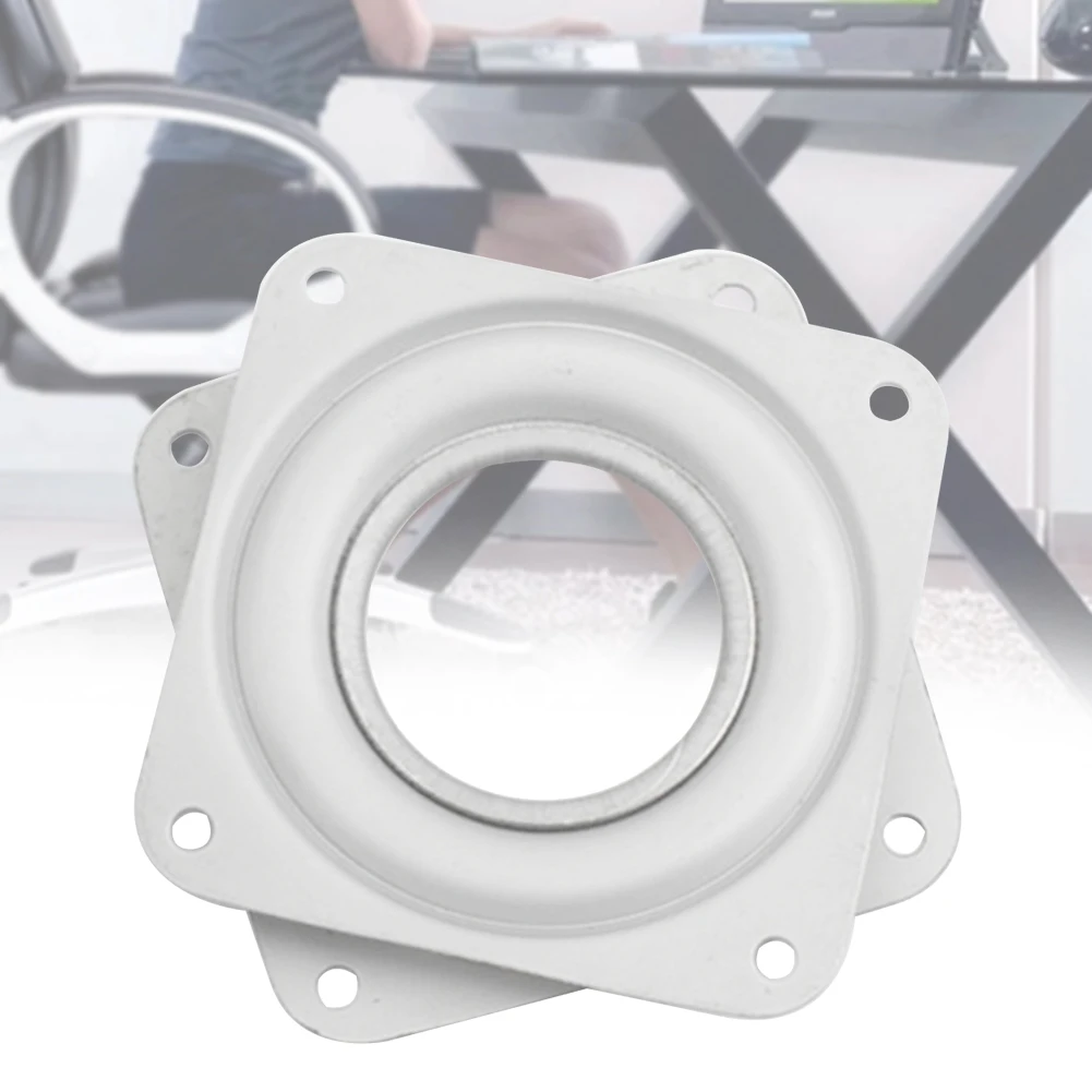 

3 Inch Desk Iron Bearing White Hardware Fitting Furniture Display Stand Turntable 360 Degree Rotating Plates For Dining Table