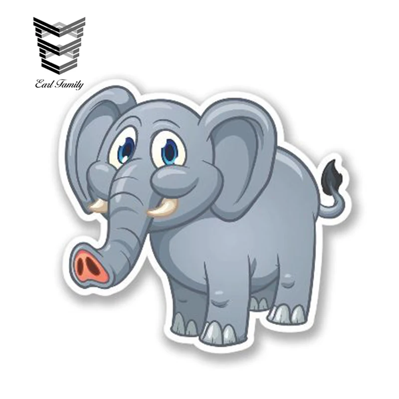 EARLFAMILY 13 см x 11 Счастливый Слон переводная картинка Забавный Стайлинг автомобиля
