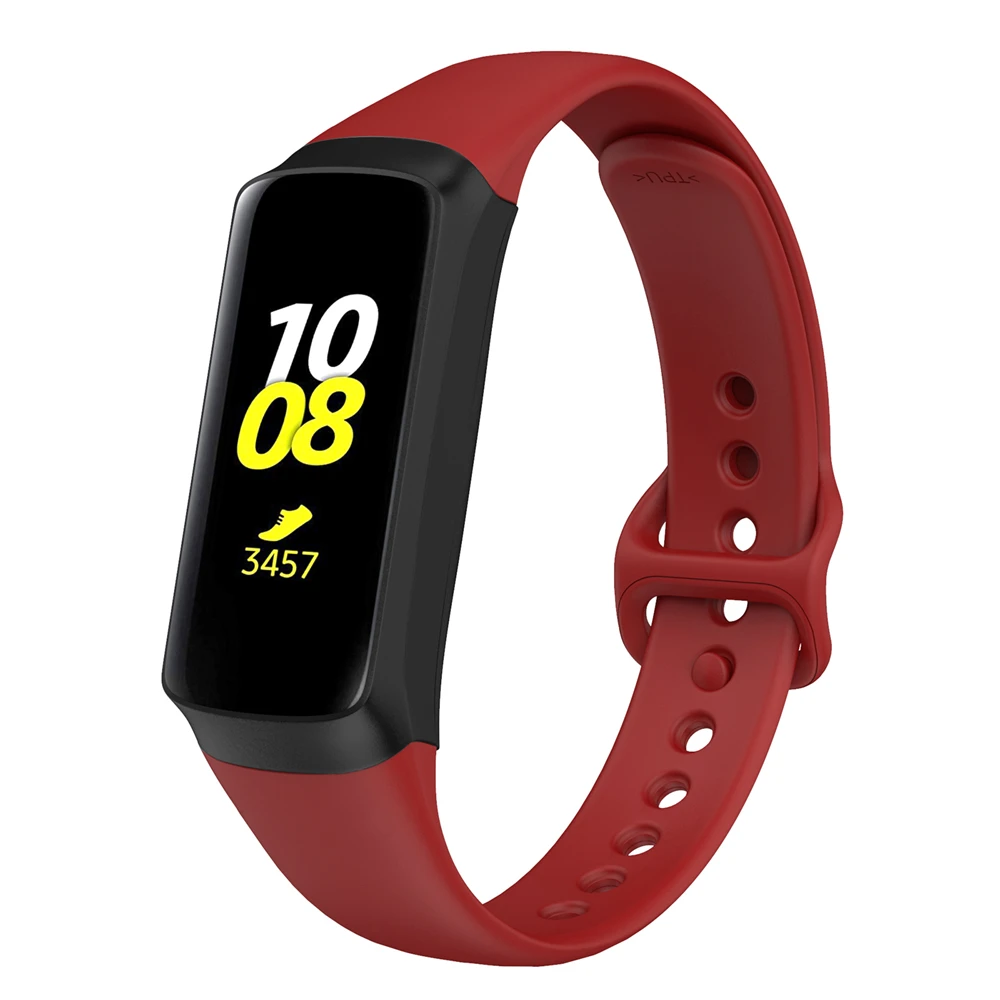 Силиконовый ремешок для Samsung Galaxy Fit SM R370 сменный смарт часов браслет с защитой от