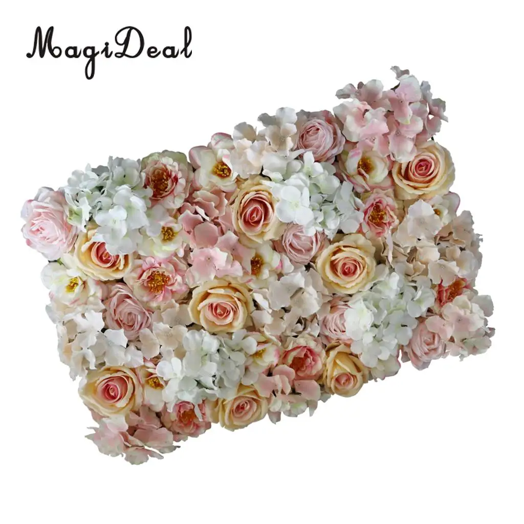 Artificial Rose Flower Wall Panels Wedding Anniversary Venue Flower Arrangement DIY Art Decor Photo Backdrops