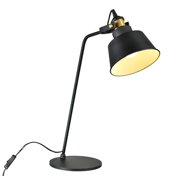 

American style table lamp bedside cabinet lamp vintage lamp brief ofhead black table lamp Led reading light