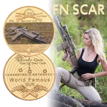 

Fight machine gun rifle submachine gun Coins Collectibles Bronze Non-currency Copy Coins Collection Birthday Christmas Gifts