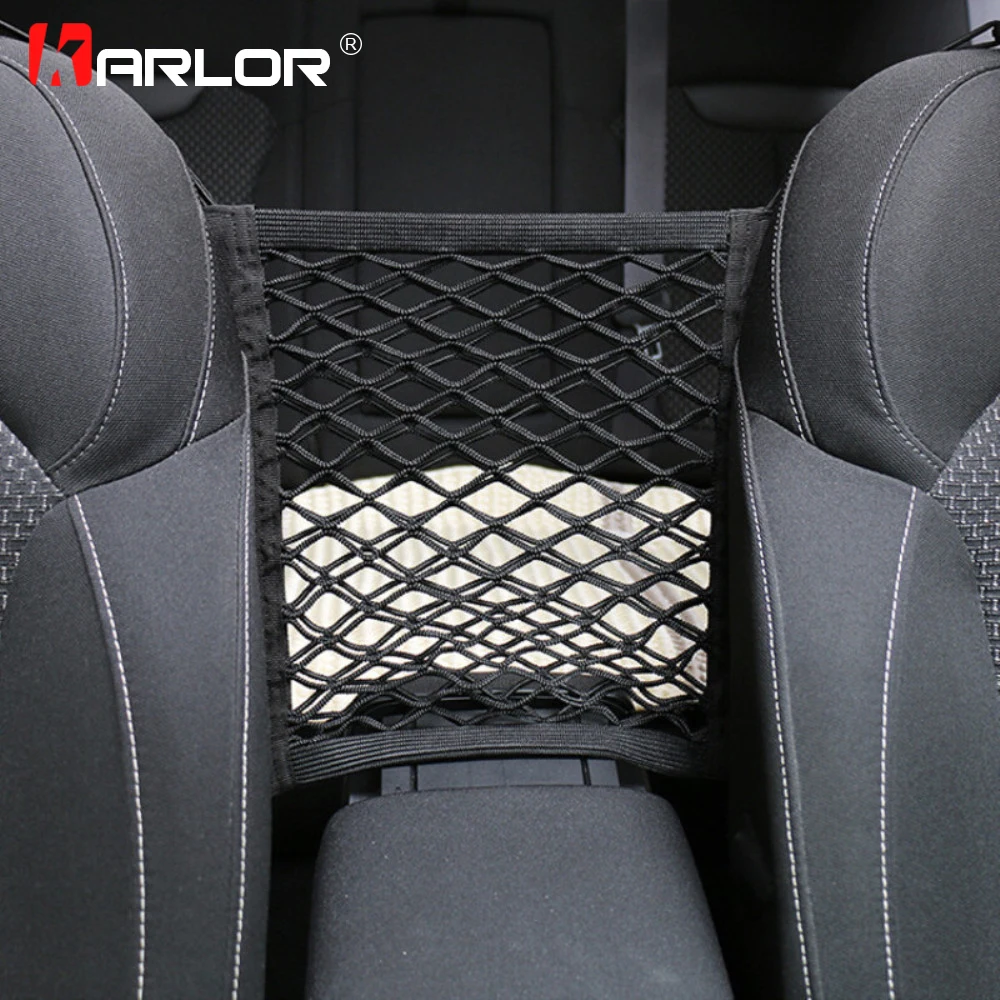 

Universal Car Organizer Seat Back Storage Net Holder Strong Elastic Mesh Net Bag Luggage Pocket Between Car Seat Car Accessories