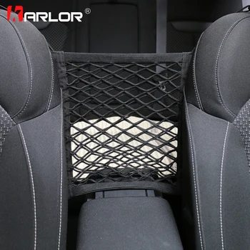 

Universal Car Organizer Seat Back Storage Net Holder Strong Elastic Mesh Net Bag Luggage Pocket Between Car Seat Car Accessories