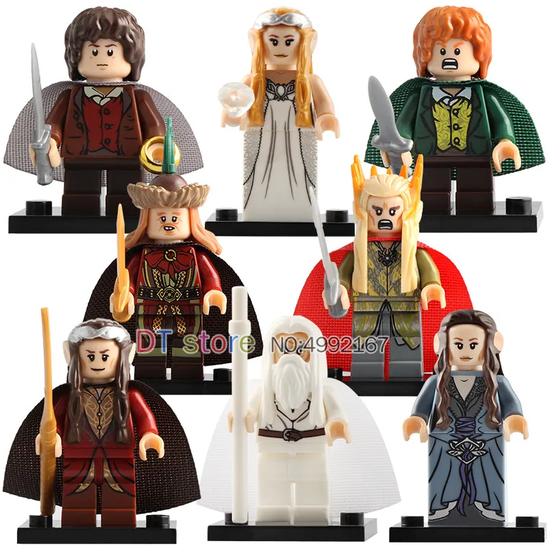 

50Pcs/Lot The Lord of the Rings Gandalf Thranduil Galadriel Merry Arwen Legoed Building Blocks Figures For Children Toys PG8148