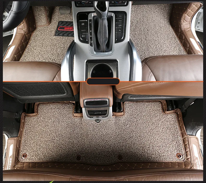 Автомобильный коврик для ног, большой, окруженный проволочным кольцом, коврик для ног, полный двойной коврик для ног, аксессуары для Geely Atlas Emgrand X7 Sport