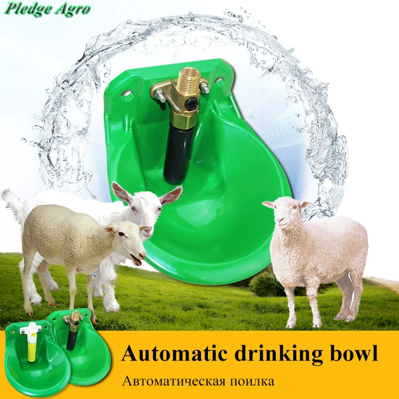 2x Automatic Water Bowl Dispenser with Metal Valves for Sheep Goat Cattle