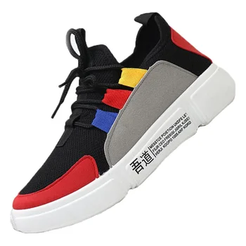 

Fashion Sneakers Men Shoes Lace-Up Mesh Patchwork Chunky Dad Shoes For Men 2019 Platform INS Hot Harajuku Style Man Sneakers