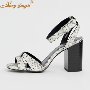

Women Shoes Ladies Sandals Solid Ankle Strap Buckle Wedding/Party Super High Square heels Elegant Fashion Basic Nancyjayjii 2019