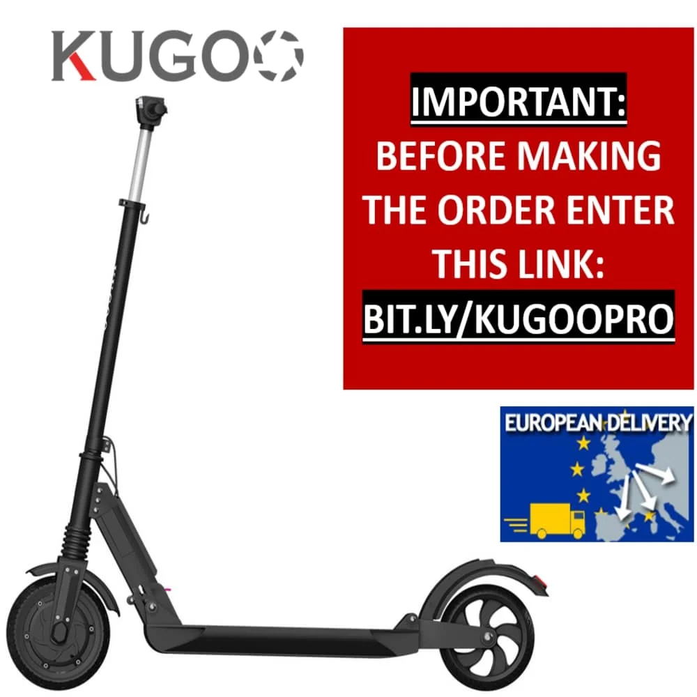 [Польский запас] KUGOO S1 складной электрический скутер 350 Вт Мотор ЖК-дисплей экран 3 режима скорости 8,5 дюймов Твердые задние противоскользящие шины - Цвет: Черный