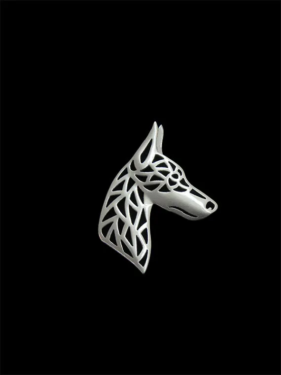 

new style men's trendy Doberman brooch fashion jewelry hot sale for gift